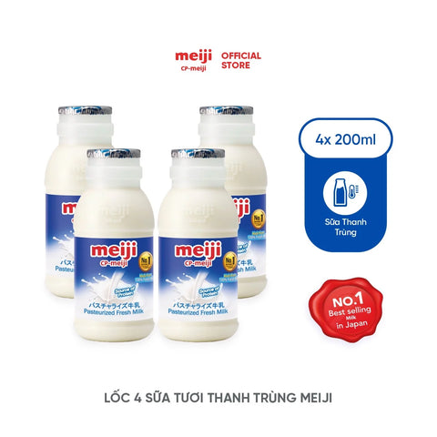 Sữa Tươi Thanh Trùng Meiji 4x200ml - Cty CP TM TAG Milk #