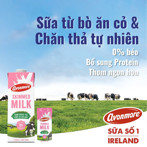 Sữa tươi tiệt trùng tách béo Avonmore 1L - Cty CP TM TAG Milk #